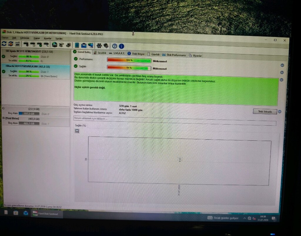 Hitachi 500Gb HDD 3.5inç - 3