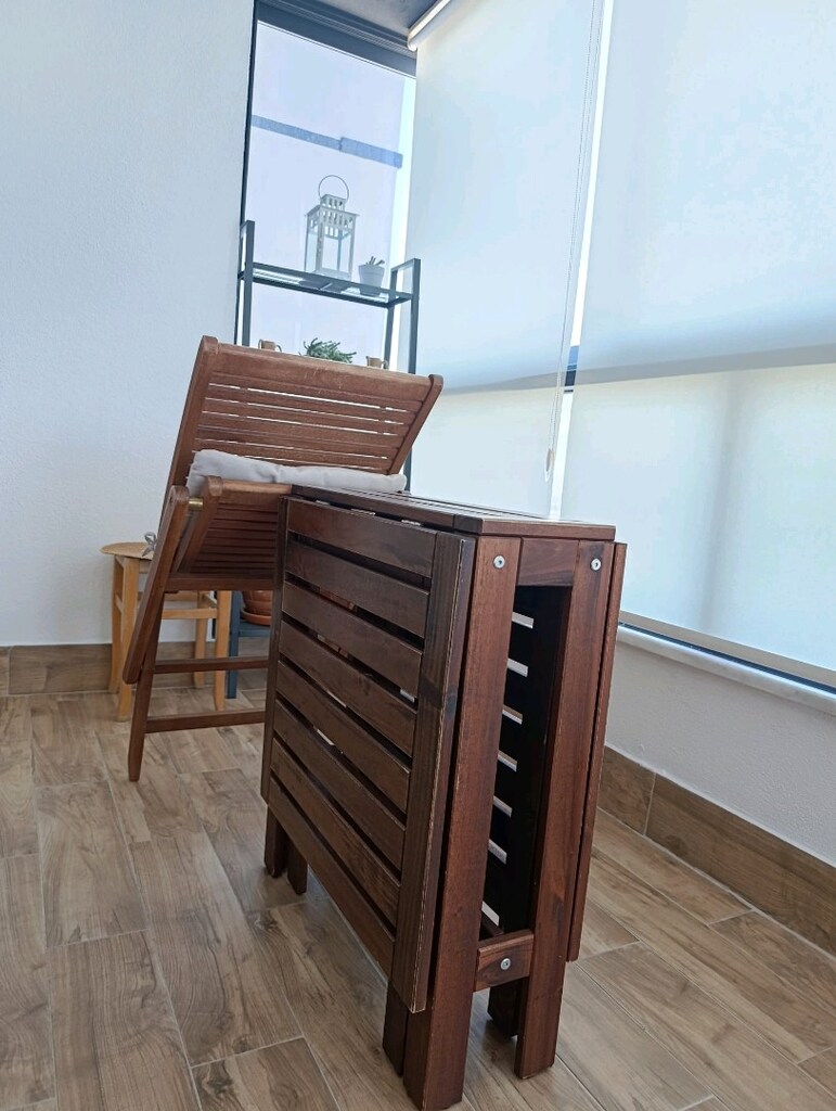 Ahşap Balkon Masa Sandalye Takımı - 6