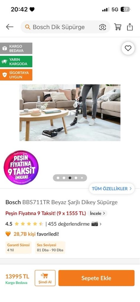 BOSCH DİK SÜPÜRGE - 5