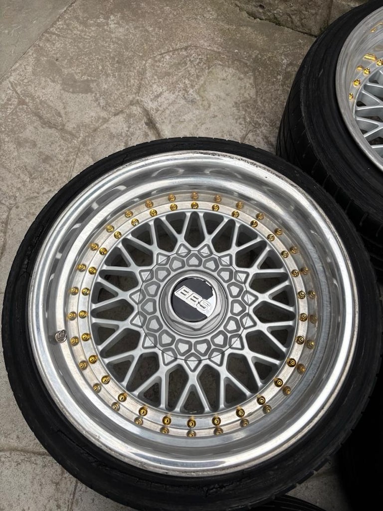 16 inç sılver BBS 4x100 jant lastik takımı - 3