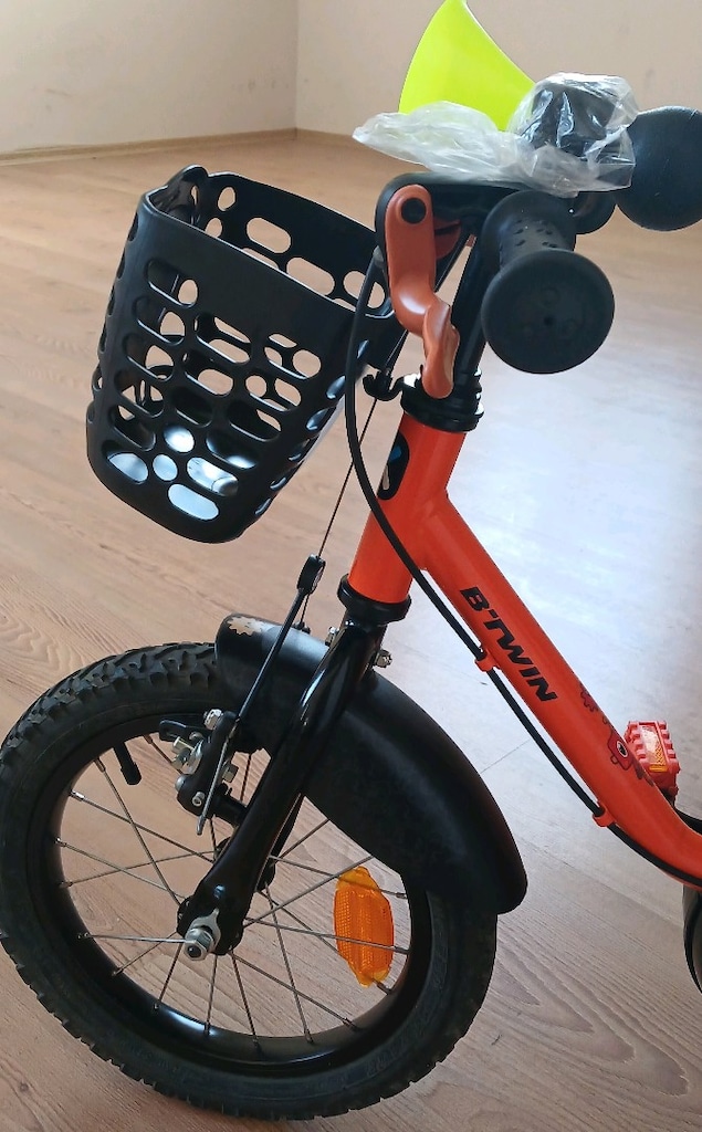 Btwin çocuk bisikleti 14 jant Decathlon YENİ GİBİ Ön Sepetli - 4