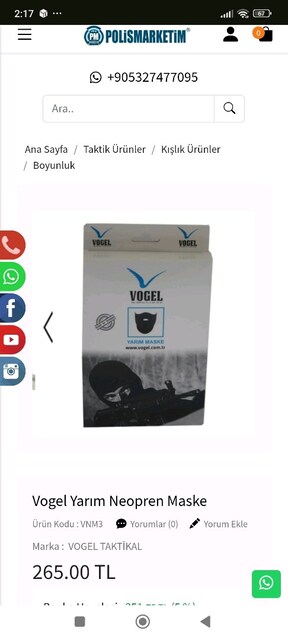 Tactical yüz maskesi HEDİYE