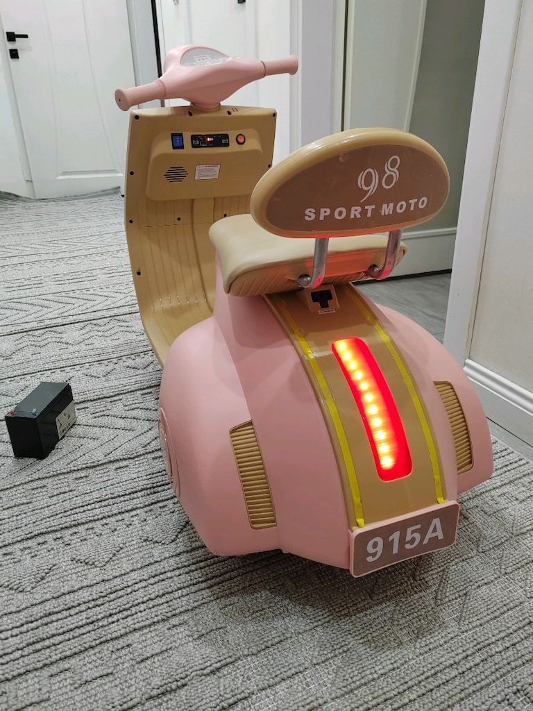(YEDEK AKÜLÜ) VESPA 12V AKÜLÜ PEMBE MOTOR - 2