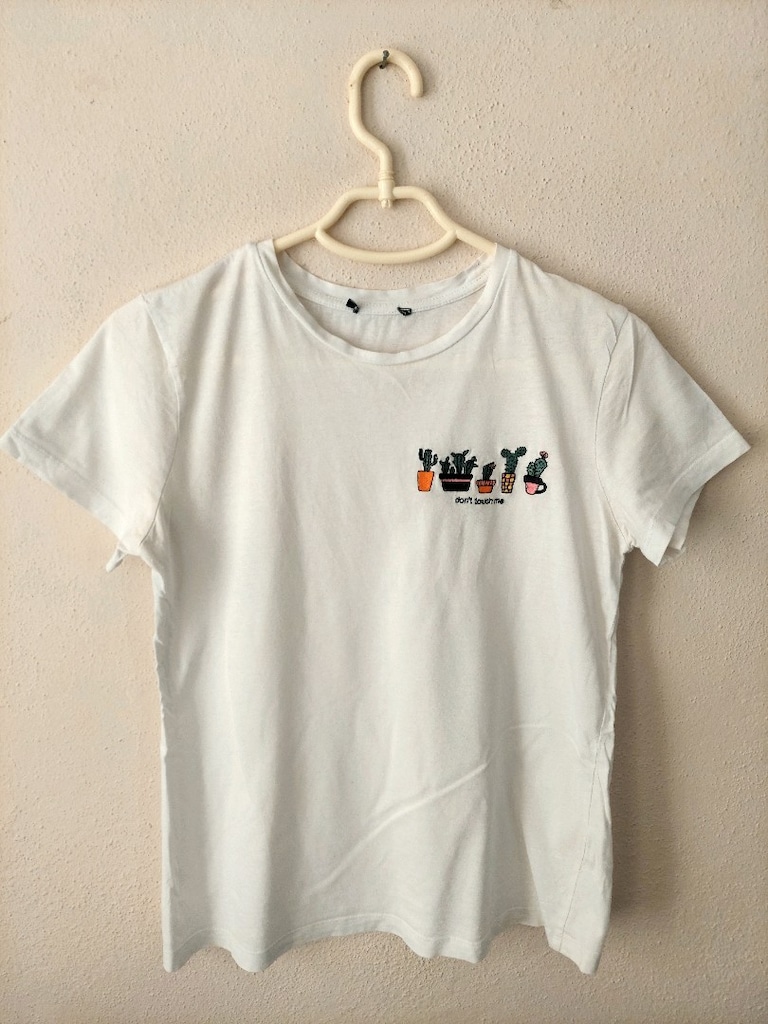 Trendy bayan slogan resim baskılı tişört