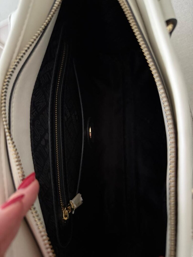 Love Moschino Beyaz/Ekru Lüks Tote Çanta - 7