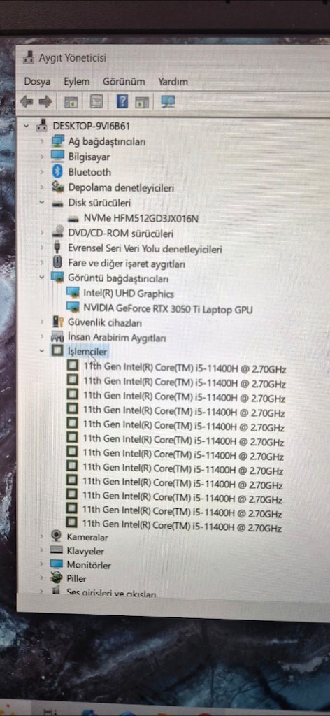 ACER NİTRO 5 LAPTOP İ5 11400H İŞLEMCİ 16 RAM 3050 Tİ - 4