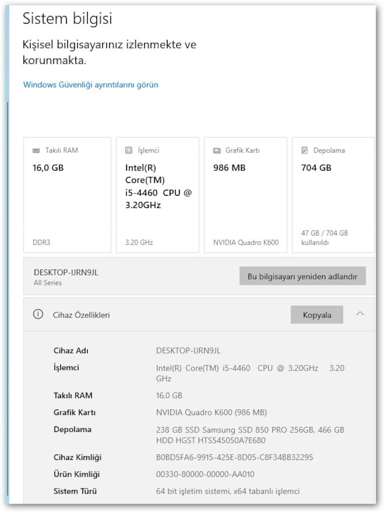 İNTEL İ5-4460 İŞLEMCİ 16 GB RAM 250GB SSD FULL KASA - 6