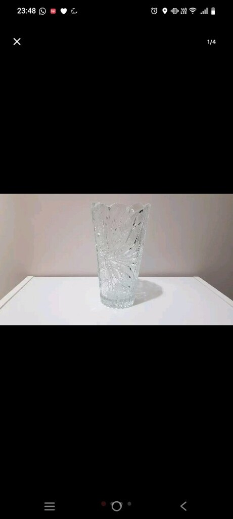 2 adet kesme kristal vazo - 6