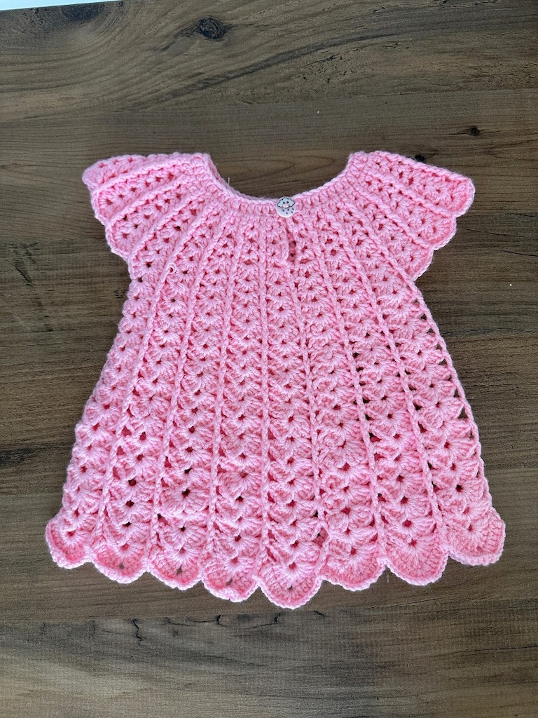 El örgüsü bebek elbisesi - 3