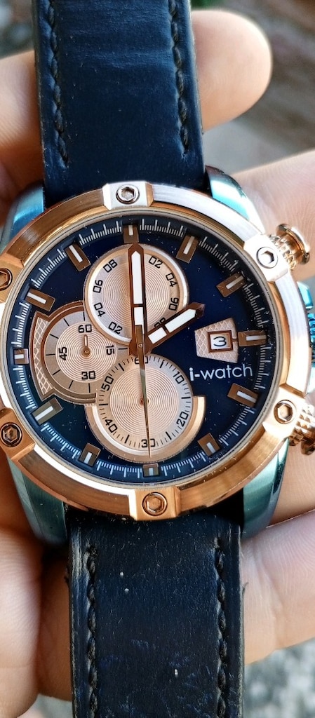 İ-Watch Original Erkek Saat Kronometreli Çelik Kasa Güçlü Fosfor - 4