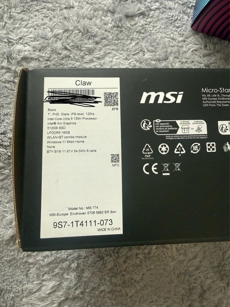 MSI CLAW MS 1t4 - 3