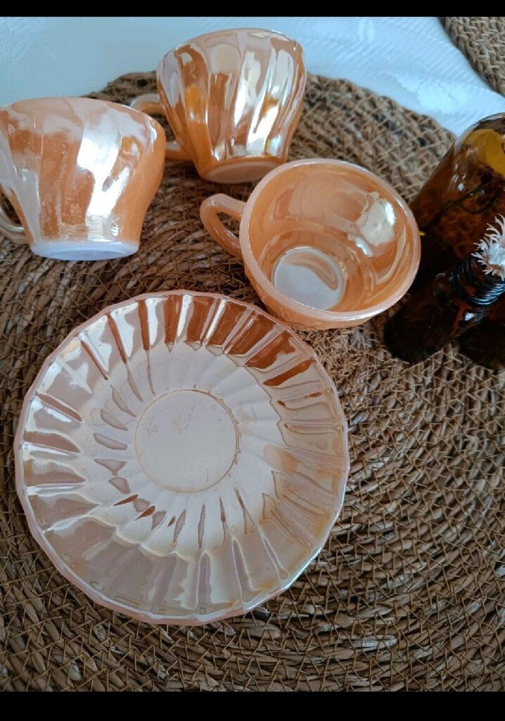 üçlü antika kahve fincanı takımı - 2