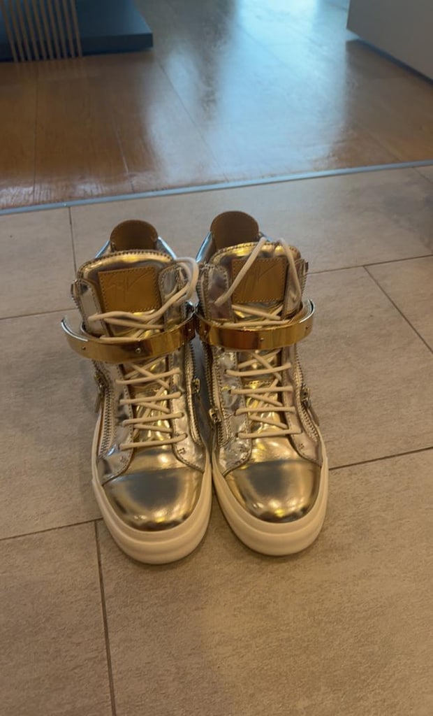 Gümüş Renkli Yüksek Tabanlı Sneaker - 2
