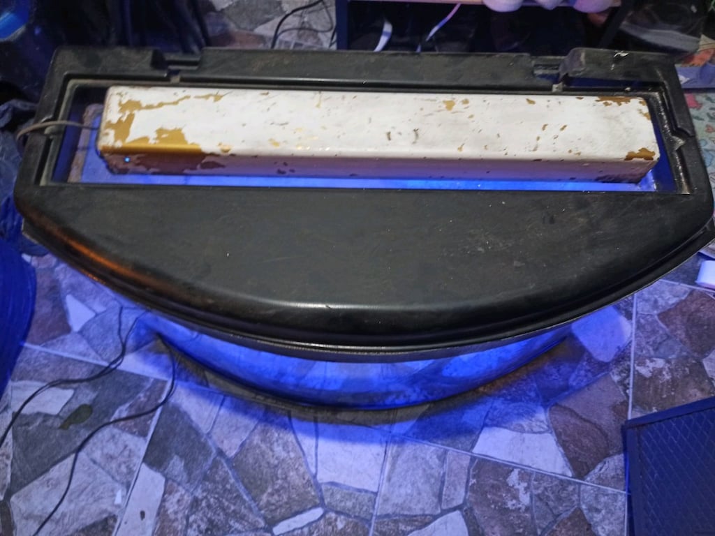 Kavisli Cam Akvaryum + JEBO 825 Motor + Mavi Akvaryum Işığı - 6