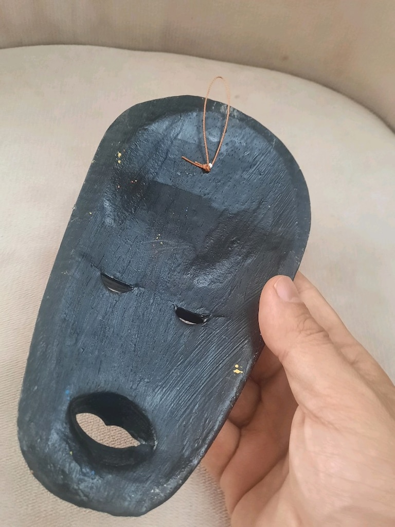 African ahşap el boyama mask dekor - 4