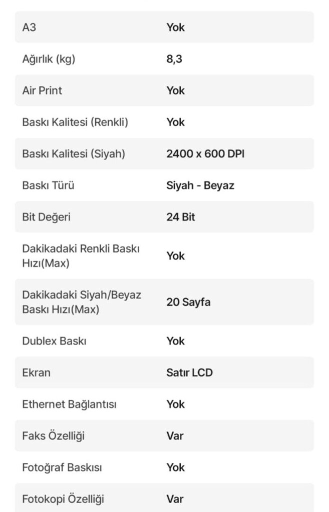 Brother MFC-1811- Fotokopi-Tarayıcı-Faks WiFi Lazer Yazıcı - 6