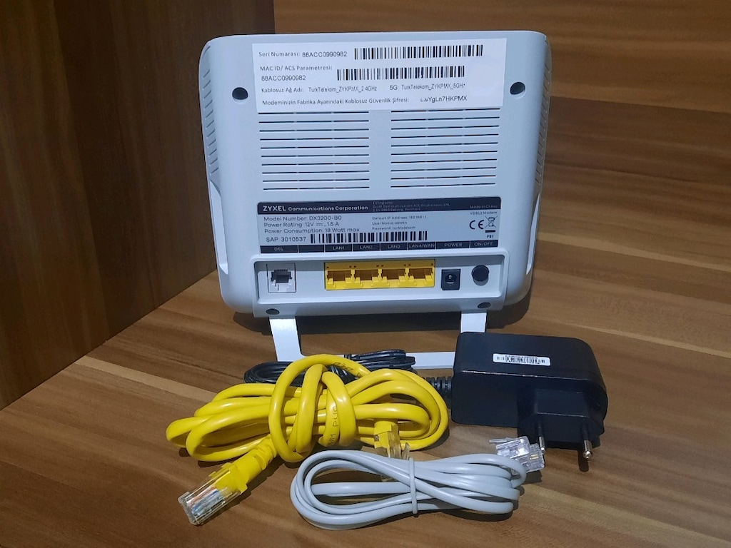 WİFİ 6 VDSL MODEM YENİ NESİL 5G VE 2.4G, ZYXEL, 0982 - 2