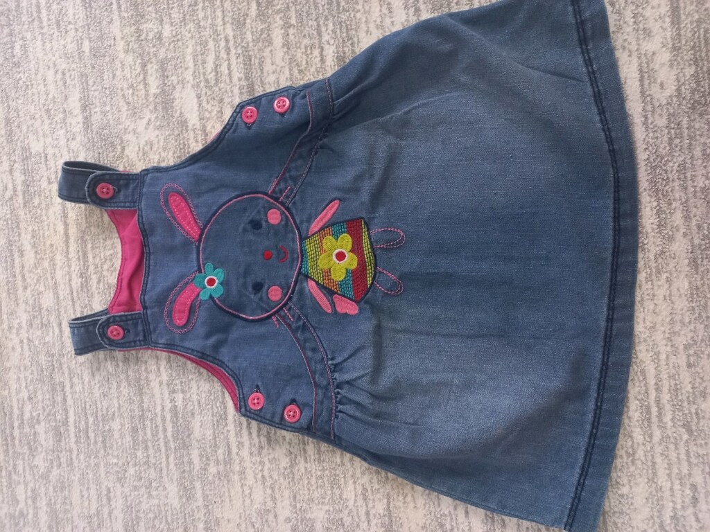 kız bebek kot elbise