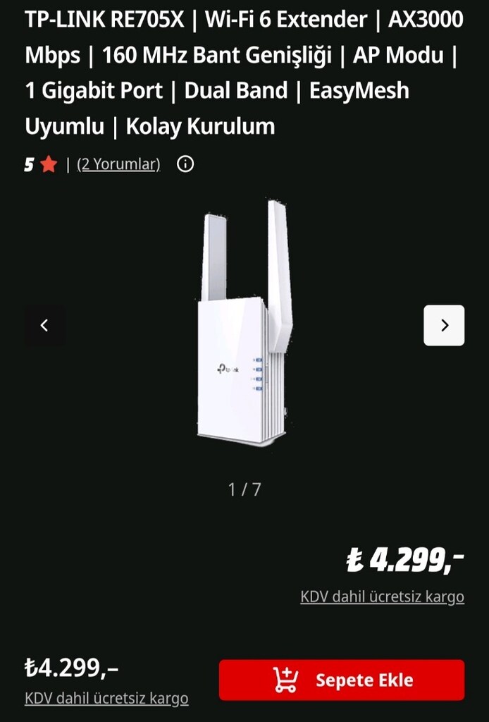 TP LINK RE705X (160 MHz) - 5