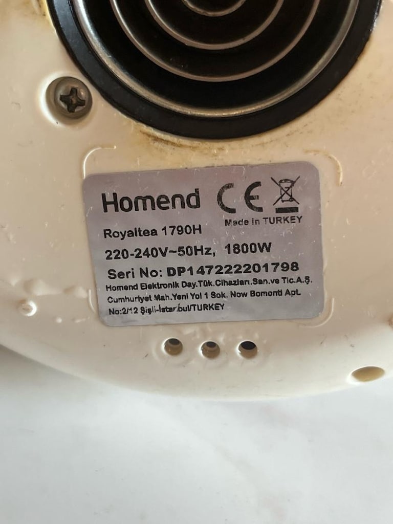 Homend Royaltea 1790H Çay Makinesi Su Haznesi - 8