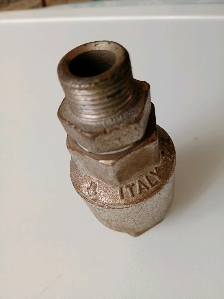 check valve marin tip krom malzeme 3/8 den 1/2 ye geçiş - 3