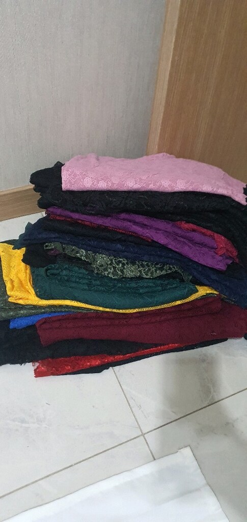 Fransız dantel parça kumaşlar - 2