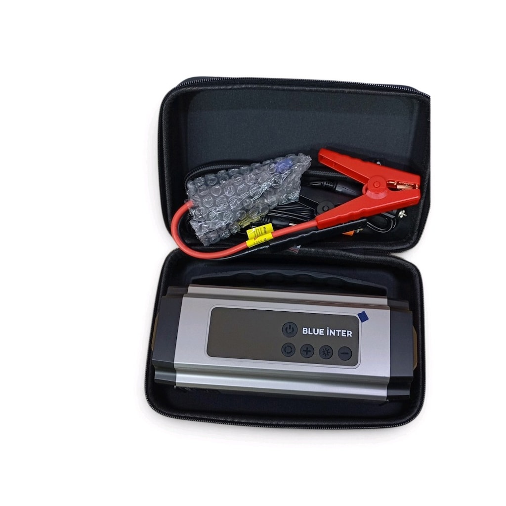 12000Mah - Fener- Powerbank - Komprosör Özellikli - Akü Takviye Cihazı - 4