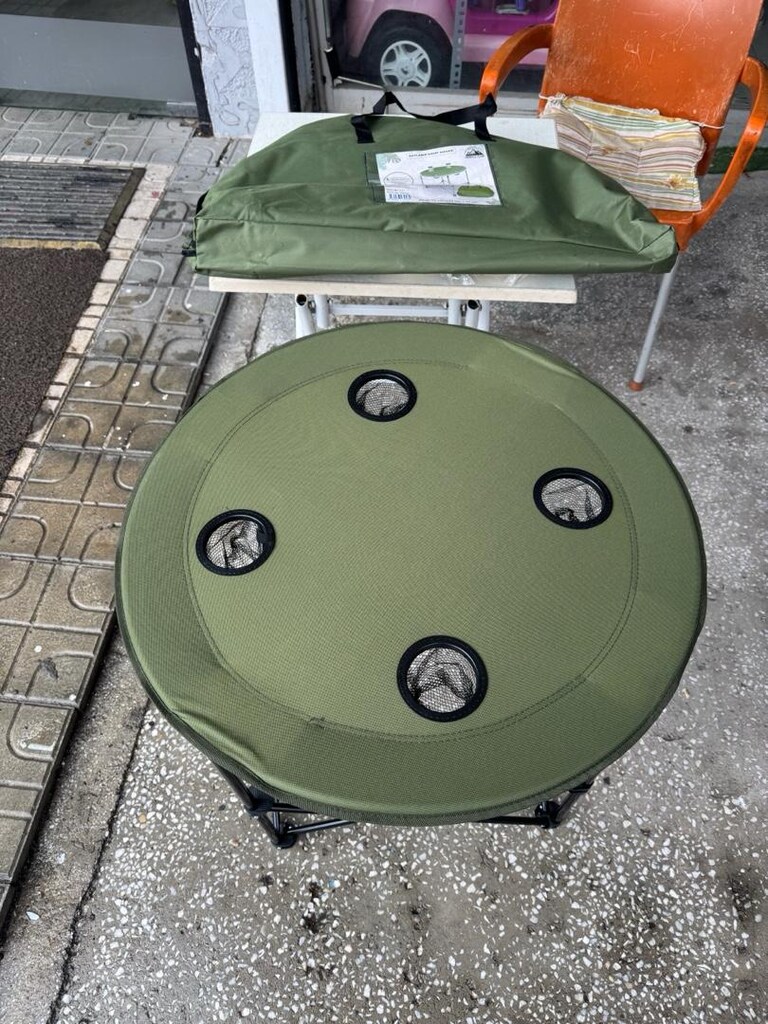 SIFIR ÇANTALI KAMP MASASI 72 CM ÇAPINDA ÇOK KALİTELİ SON FİYAT. - 4