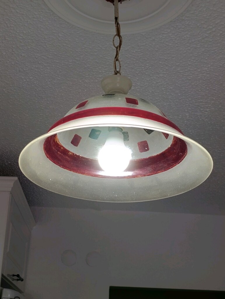 EL BOYAMASI 38 cm ÇAPLI CAM AVİZE - 2