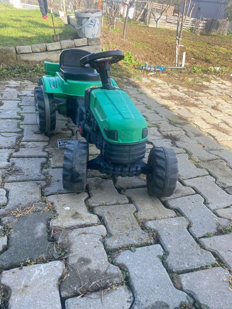çocuk romörk pedallı traktör - 3