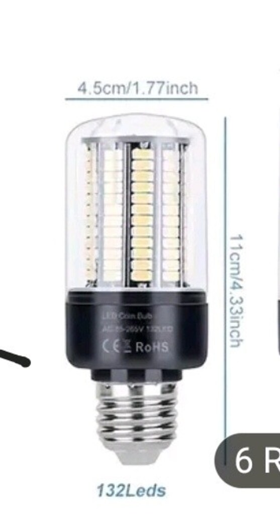 E27 duy beyaz ışık güçlü 132 LED AMPUL. 360 derece aydınlatma. - 6