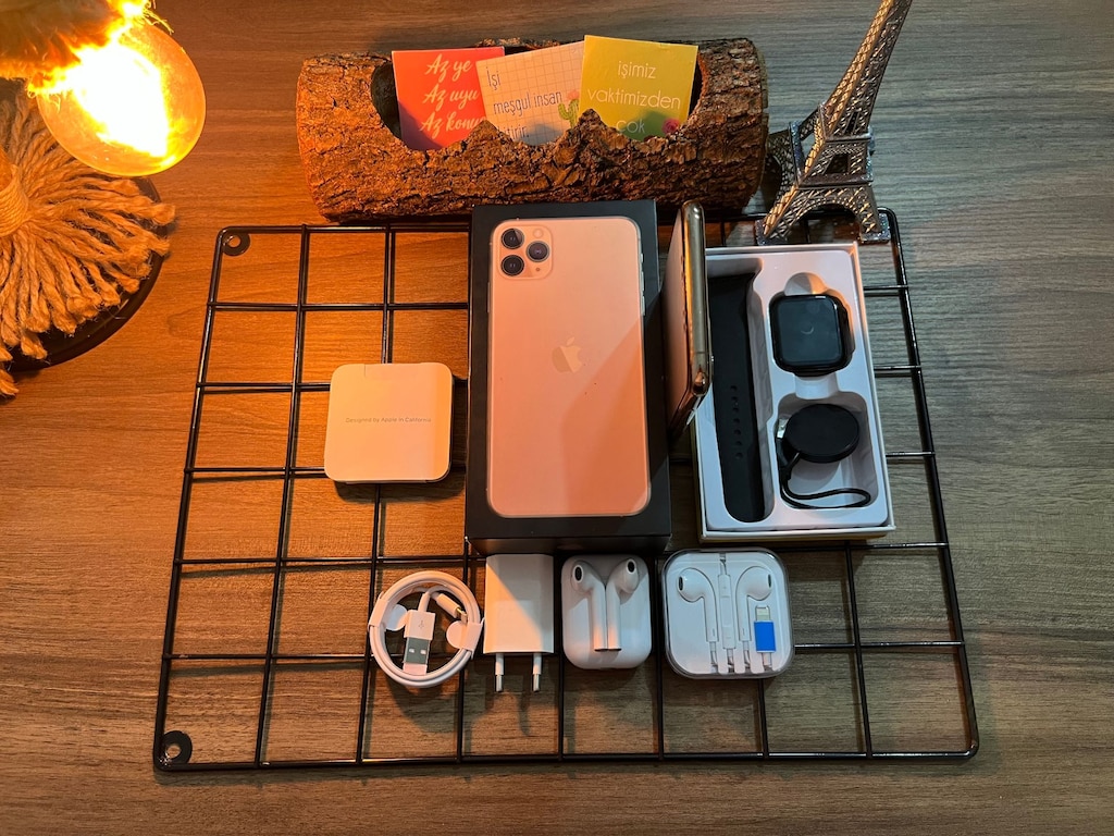 FULL AKSESUARLI İPHONE 11 PRO GOLD - 8