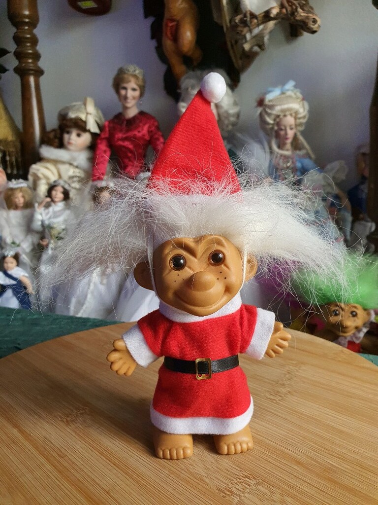 troll oyuncak bebek noel baba vintage - 7