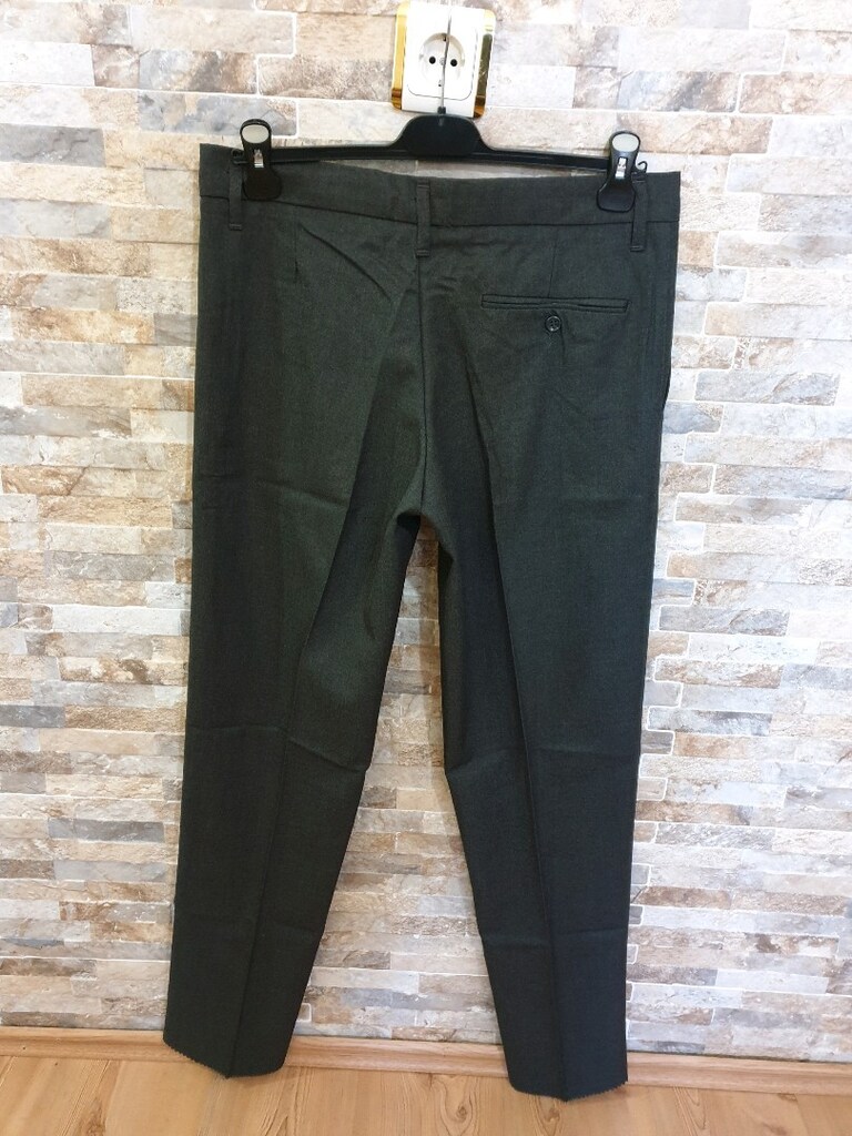 Erkek gri renk kumaş pantolon - 4