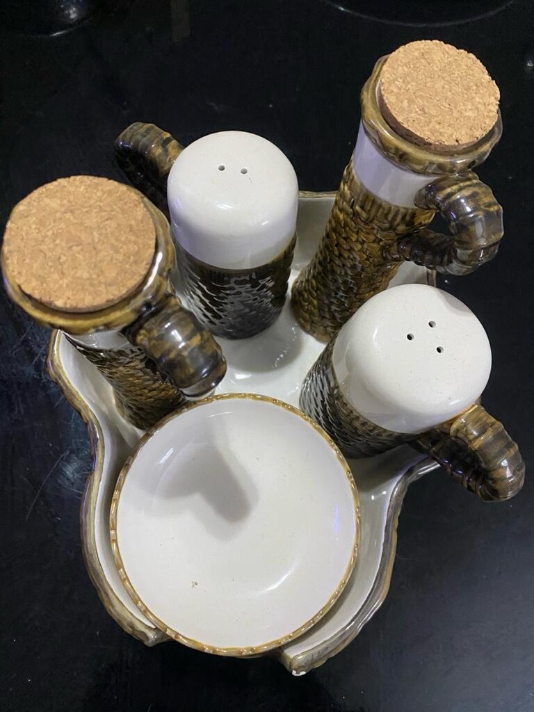 seramik tuzluk baharatlık yağdanlık - 2