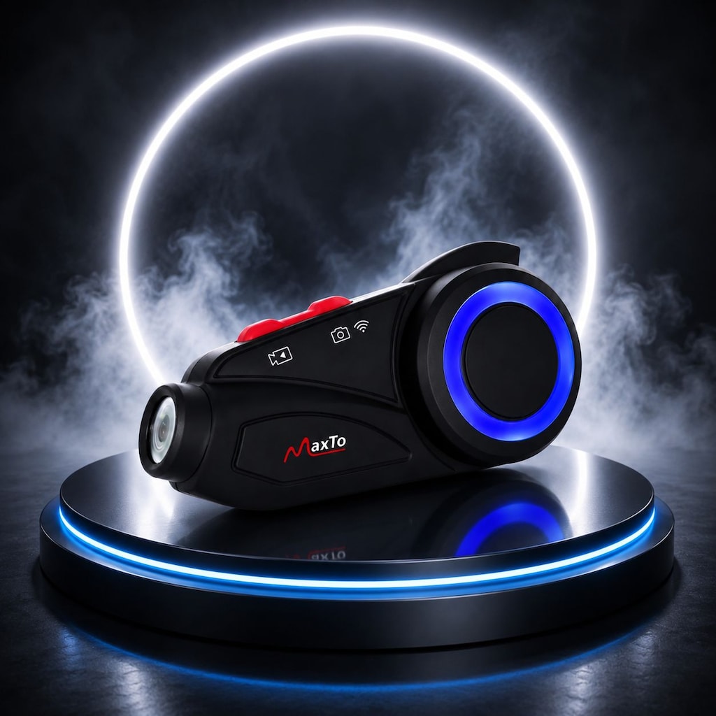 MAXTO M3S 2K Bluetooth Kask Kamerası Intercom Wi-Fi IP67 Su Geçirmez - 2