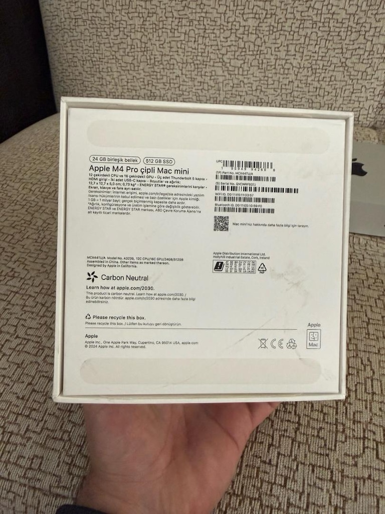 Apple M4 Pro çipli Mac mini 24GB RAM / 512GB SSD. Garantili - 10