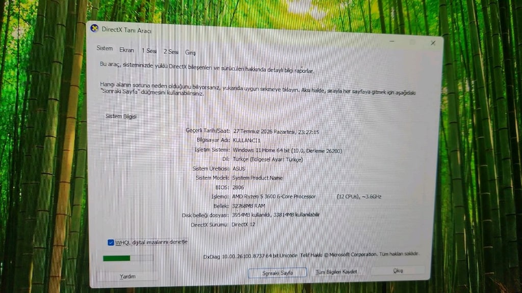 Fırsat bilgisayarı 32GB DDR4 RAM, ASUS TUF GAMİNG WİFİ II ANAKART - 13