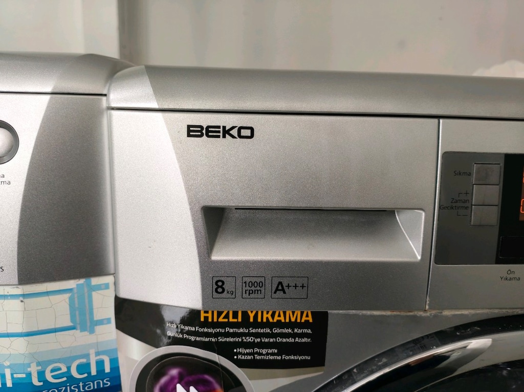 Beko gri 8 kg A+++ enerji 1000 devir çok temiz çamaşır makinesi - 5
