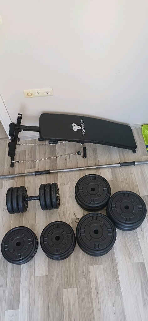 Sahibinden Temiz Ev Tipi Spor- Mekik Sehpası + Halter & Dambıl Seti - 12