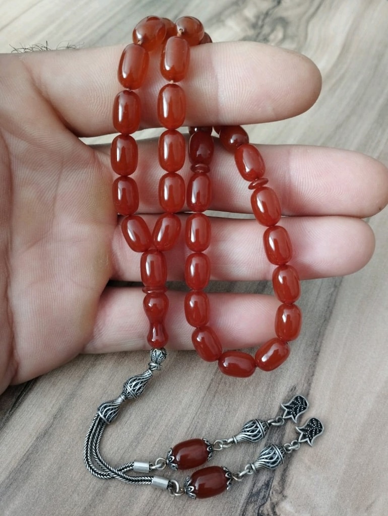 Sıkma Kehribar Tesbih - 3