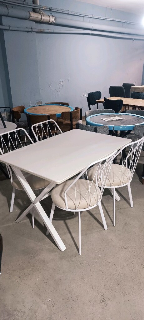 Sıfır mağazadan kaliteli Yeni model MDF masa 4 sandalye takımı - 2