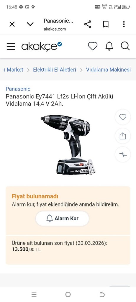 PANASONİC PROFESYONEL ŞARJLI MATKAP - 5