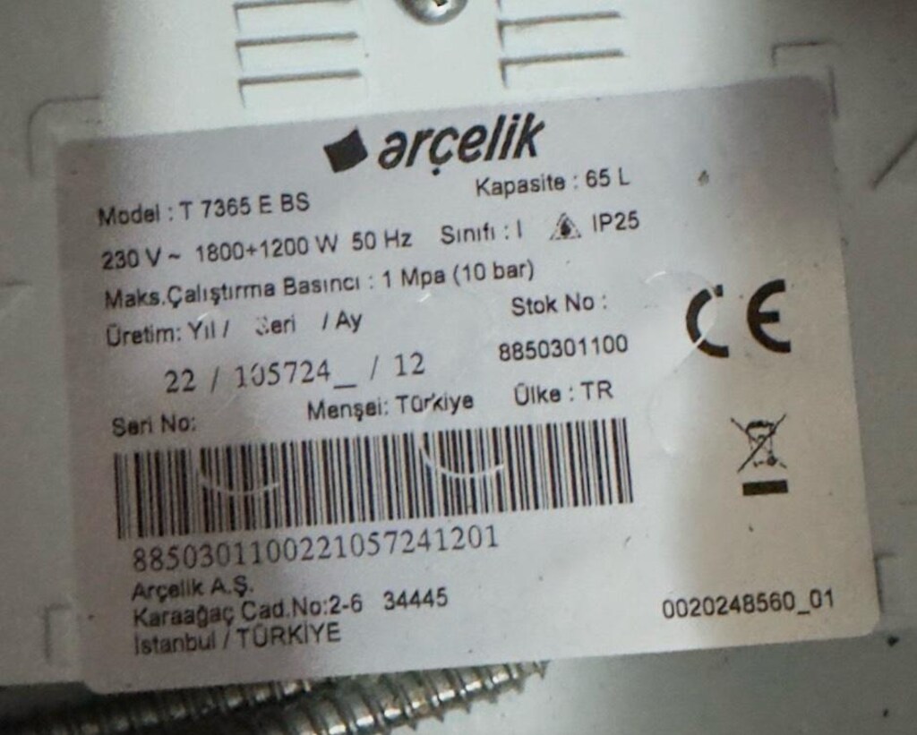 ARÇELİK 65 L SIFIR AYARINDA TERMOSİFON - 4