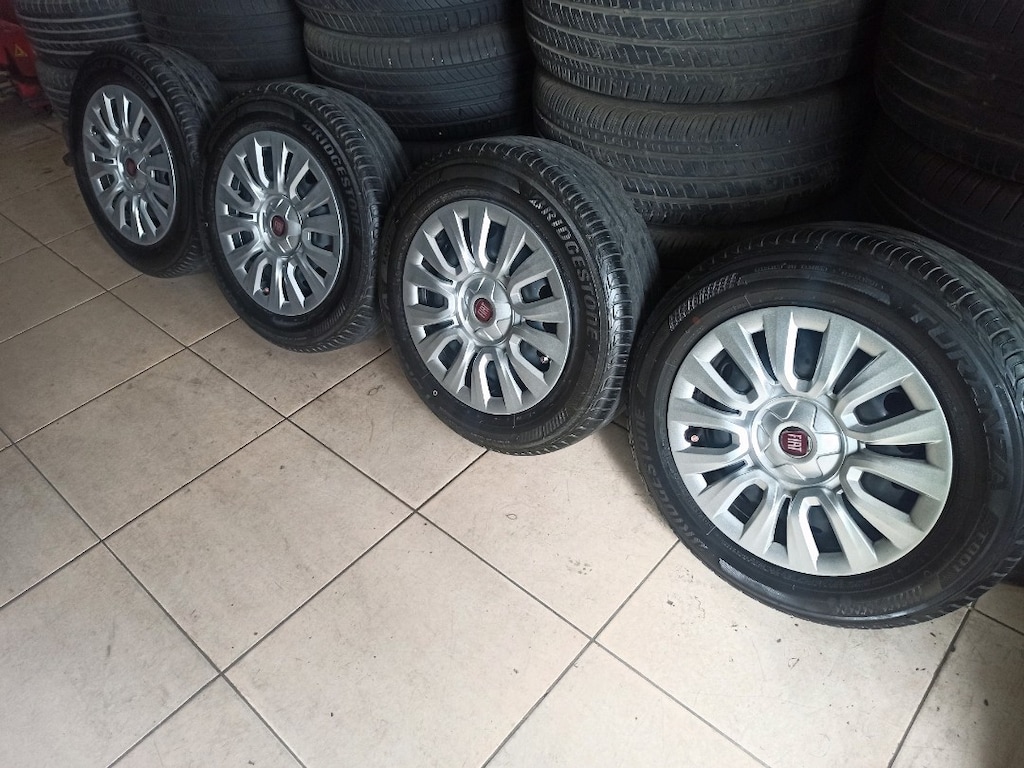 5×98 FİAT EGEA DOBLO FİORİNO 15 İNÇ ORJİNAL JANT LASTİK KAPAK TAKIMI - 2