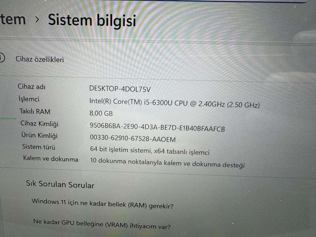 SURFACE İ5 6. NESİL 8 GB RAM 256 NVME DOKUNMATİK + KALEM - 6