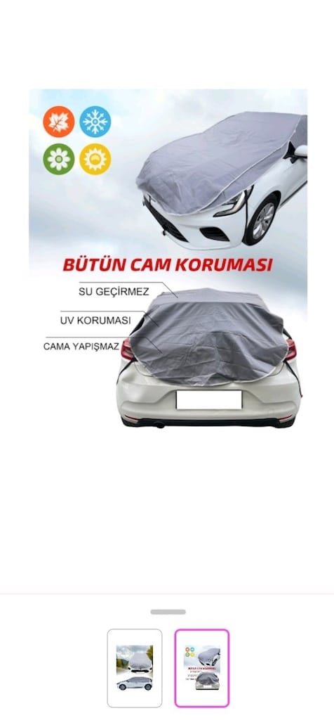 SIFIR Vinleks Yarım Oto Brandası Lüx Kalite Kalın - 2