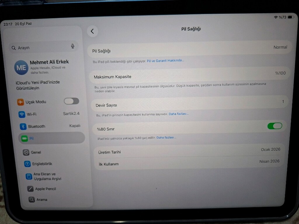 iPad A16 128 GB Mavi | 5 Aylık | Pil %100 | Devir 4 | Garantili - 5