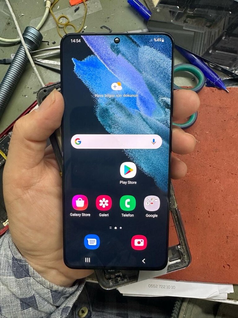 samsung s21 polerize hatalı orjinal ekran - 5