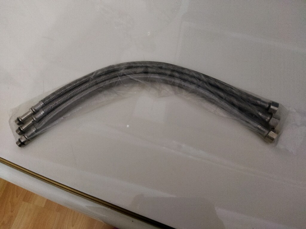 Flexs çelik örgü hortum 40 cm uzunluğunda 3 adet - 5